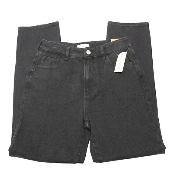 NWT Pacsun Mom Jeans Size 25 Black Denim Grunge 90s High Rise 100% Cotton - Picture 1 of 11
